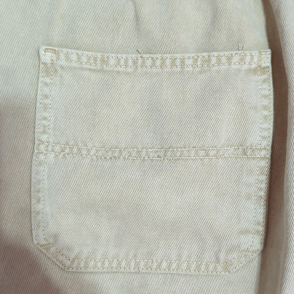 Free People Platoon Cargo Pants Khaki denim joggers jeans L - Picture 9 of 15